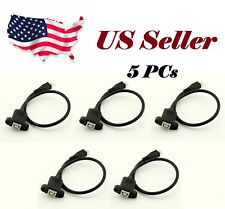 5x USB 2.0 B Female Socket Printer Panel Mount To Micro USB 5 Pin Male Cable 1FT picture