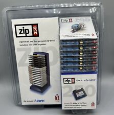Iomega Pack Of 7 Zip Disks 250MB PC Formatted Plus Storage Tower New Sealed picture