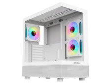 Sama Neview 4361 White Dual Tempered Glass ATX Mid Tower PC Case, Type C picture