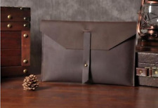 file Folder pocket cow Leather Messenger bag Briefcase Pouch handmade coffee 308 picture
