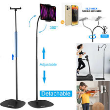 360° Adjustable Height Cell Phone Tablet iPad Gooseneck Holder Mount Floor Stand picture