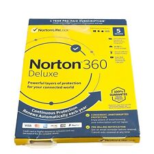 Norton 21389902 360 Deluxe 5 Devices Antivirus software Auto Renewal [Key Card] picture