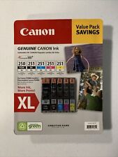 New Genuine Canon PGI-250XL CLI-251XL C/M/Y/BK Ink Value Pack 5 Cartridges picture
