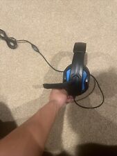 Blue And Black Over the Ear Headset for PC, PS4, 3.5 Audio Jack picture