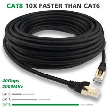 [Gigabit Ethernet Cable] Cat 8 RJ45 Hi-Speed Patch Network Cable 25ft S/FTP Lot picture