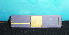 Motorola MC68008LC8 Purple Ceramic/Gold DIP Collectible Microprocessor ~ picture