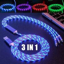 LED Light Up For iPhone 14 13 12 11 XR USB Type-C Fast Charger Cable Cord 3 in 1 picture