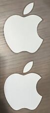 Apple Logo Sticker Lot of 9: White Genuine. picture