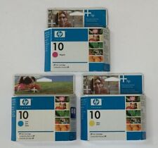 Lot Of 3 - HP10 (All 3 Colors) Yellow, Magenta & Cyan Ink Cartridges - expired picture