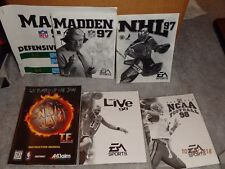 Vintage PC Computer Game Manuals Lot 2 - EA Sports Madden NBA NCAA NHL  picture