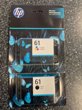 Genuine HP 61 Black & Color Ink Cartridges 2-pack CH561WN CH562WN Aug-Dec 2024 picture