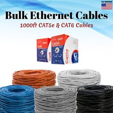 1000ft CAT5e CAT6 UTP Bulk Ethernet Cable Solid Network Wire RJ45 LAN CAT5 picture