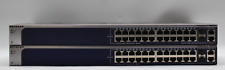 Lot of 2 NetGear PROSAFE 24 + 2 L2 FSM726 V3 Managed Switch + PWR Cord picture