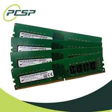 64GB RAM Kit - Micron 4x16GB PC4-2666V-U 2RX8 DDR4 UDIMM MTA16ATF2G64AZ-2G6E1 picture