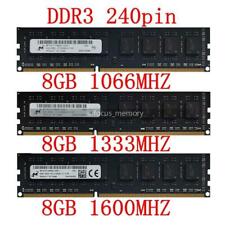 Micron 8 GB DDR3 1066 1333 1600 MHz PC3-12800 240PIN DIMM Non-ECC Desktop Memory picture