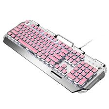Cute pink real mechanical keyboard picture