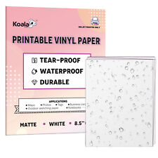 Lot Koala Printable Waterproof Paper for Inkjet Laser, Matte Vinyl 8.5x11 11x17 picture