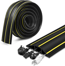 6.5Ft Heavy Duty PVC Floor Cable Cover: 3 Channels for Wire Management picture
