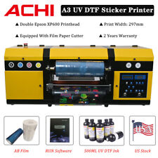 A3 UV DTF Transfer Sticker Printer Machine AB Film 500ML INK Double XP600 Nozzle picture