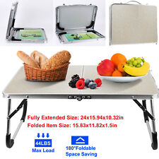 Portable Mini Foldable Picnic Camping Table Aluminum Sofa Bed Laptop Desk Tray picture