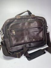 Samsonite® Leather Portfolio Espresso Brown Lap Top Bag picture