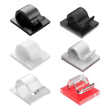 30X Desk Cable Holder Cable Tidy Hooks Multi-purpose Wire Organizer Cable Winder picture