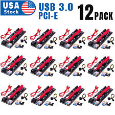 12PACK VER009S PCI-E Riser Card PCIe 1x to 16x USB 3.0 Data Cable Bitcoin Mining picture