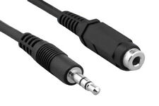 6FT-75FT 3.5mm 1/8 Inch Male to Female MF AUDIO AUX STEREO Extension Cable Cord picture