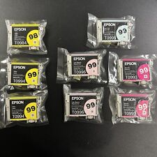 Epson 98 99 Magenta Yellow Cyan Ink Cartridges EXPIRED SEALED NO BOX Lot of 8 picture