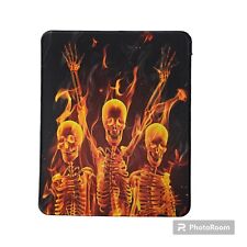 Computer Desk Mouse Pad Flaming Skeletons Dancing Fire Skulls Punk Goth picture