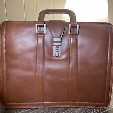 MCKLEIN 83344 Genuine Leather Brown Briefcase Expandable Attache Case Vintage picture