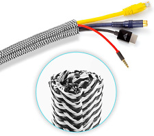 Cable Management Wire Loom 25Ft -1/2 Inch, Cable Sleeve Split Tubing, Cord Cover picture