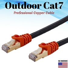 CAT7 OUTDOOR Ethernet Patch Cable Copper Lan RJ45 Shielded 26AWG SFTP Router Lot picture