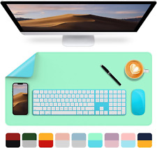 Leather Desk Pad Protector,Pu Leather Dual Side Large Mouse Pad, Non-Slip and Wa picture
