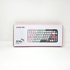 AJAZZ 308i Retro Wireless Keyboard,Bluetooth Silent Cute Computer Keyboard New picture