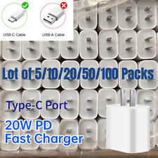 Bulk Lot 20W PD USB-C Fast Wall Charger Power Adapter For Phone 13 12 11 Pro Max picture