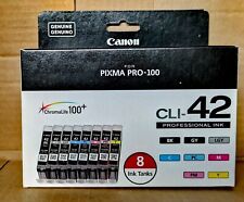New Retail Genuine Canon CLI-42 6385B007 8 Pack Color Ink Cartridges for Pro-100 picture
