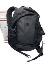 SwissGear 18” City Compact Backpack Narrow Profile Padded Tablet Pocket Black picture