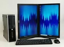 HP Office Home Dual Monitor PC SET i3 3.1Ghz SSD HDD 8-16GB RAM Windows 10 Wifi  picture