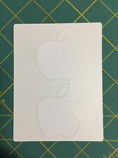 Apple Logo White Decals  - Genuine OEM - Set Of 10 - 20 Total Stickers picture
