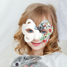  7 Pcs Halloween Party Favor Paper Masks DIY White Pulp Blank picture