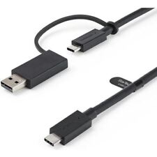 StarTech.com 3ft-1m USB-C Cable with USB-A Adapter Dongle, USB-C to C (10Gbps-PD picture