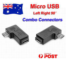 2x Micro USB Male to Female 90° 270° Angle Plug Converter Data Sync Power Charge picture