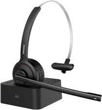 Mpow Trucker V5.0 Bluetooth Headset Noise-Canceling Headphones &Charging Station picture