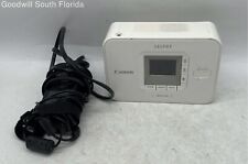 Canon Selphy CP740 CD1026 White Compact Photo Printer With Cord Powers On picture