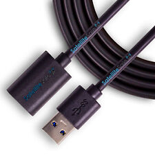 SatelliteSale USB 3.0 Extension Data Cable 5Gbps SuperSpeed Black Cord picture