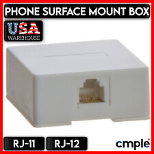 Telephone Surface Mount Box 1 Port RJ11 RJ12 Keystone Jack Mount Box Wall Box picture
