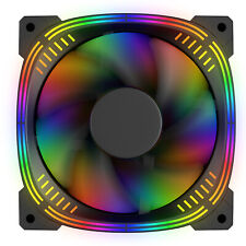 1-5PCS 120mm RGB LED Computer PC Fan Case Air Cooling Quiet Hydraulic 4 Pin US picture