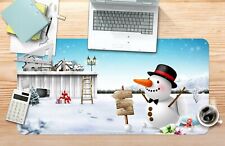 3D Snowman Gift 08 Christmas Non-slip Office Desk Mat Keyboard Pad Game Zoe picture
