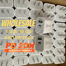 Bulk Lot 20W PD Fast Charger USB C Power Adapter Cube For iPhone 14 13 12 11 XR picture